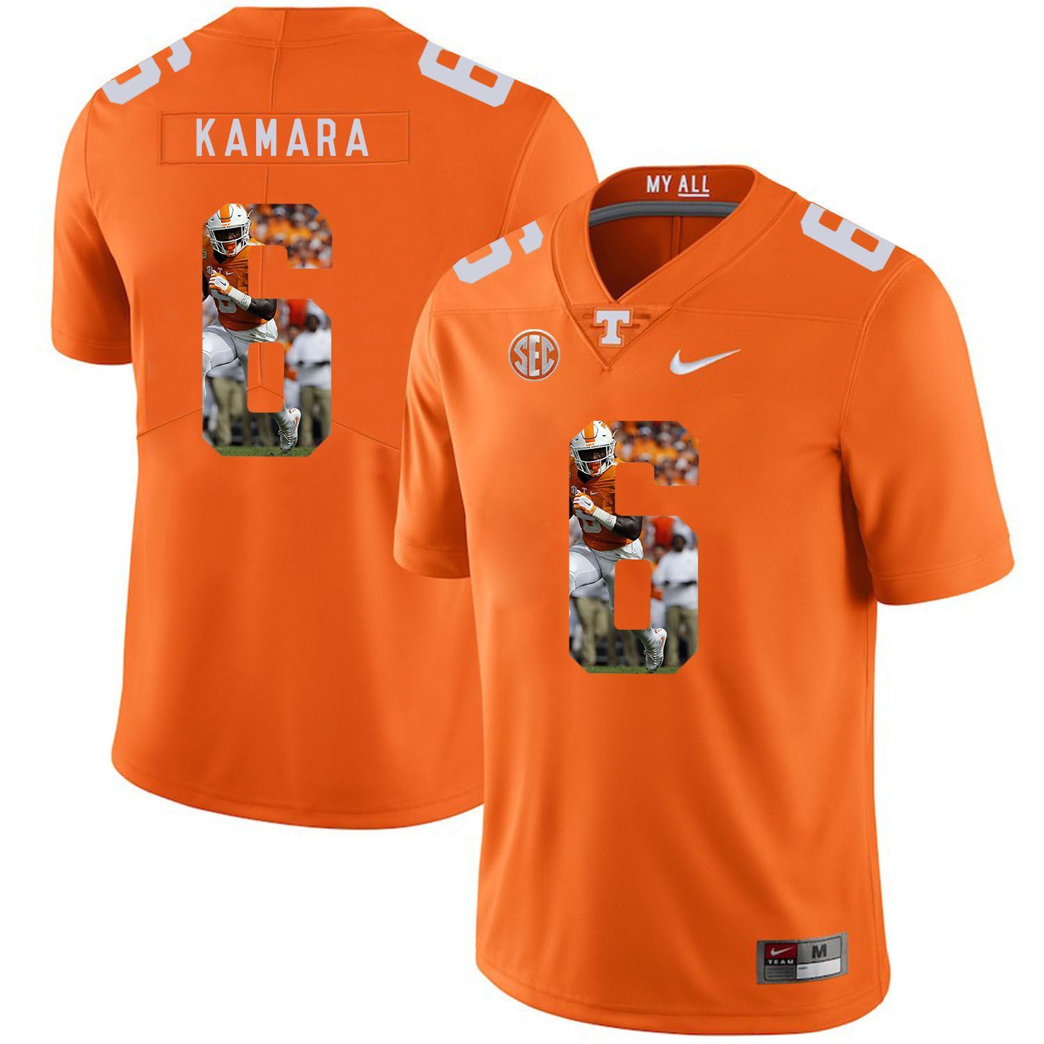 Men Tennessee Volunteers 6 Kamara Orange Fashion Edition Customized NCAA Jerseys